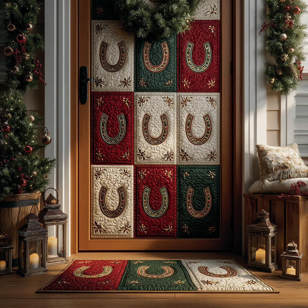 Homestead Patch Quilted Door Cover NCU0DH557