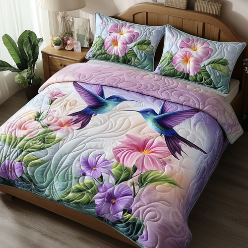 Humming Grace 3-Piece Quilted Bedding Set NCU0NL049