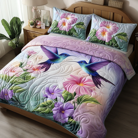 Humming Grace 3-Piece Quilted Bedding Set NCU0NL049