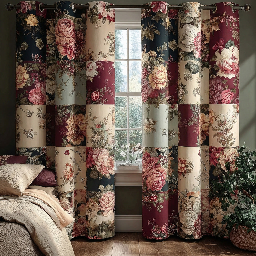 Indigo Cottage Quilted Curtains NCU0DH702