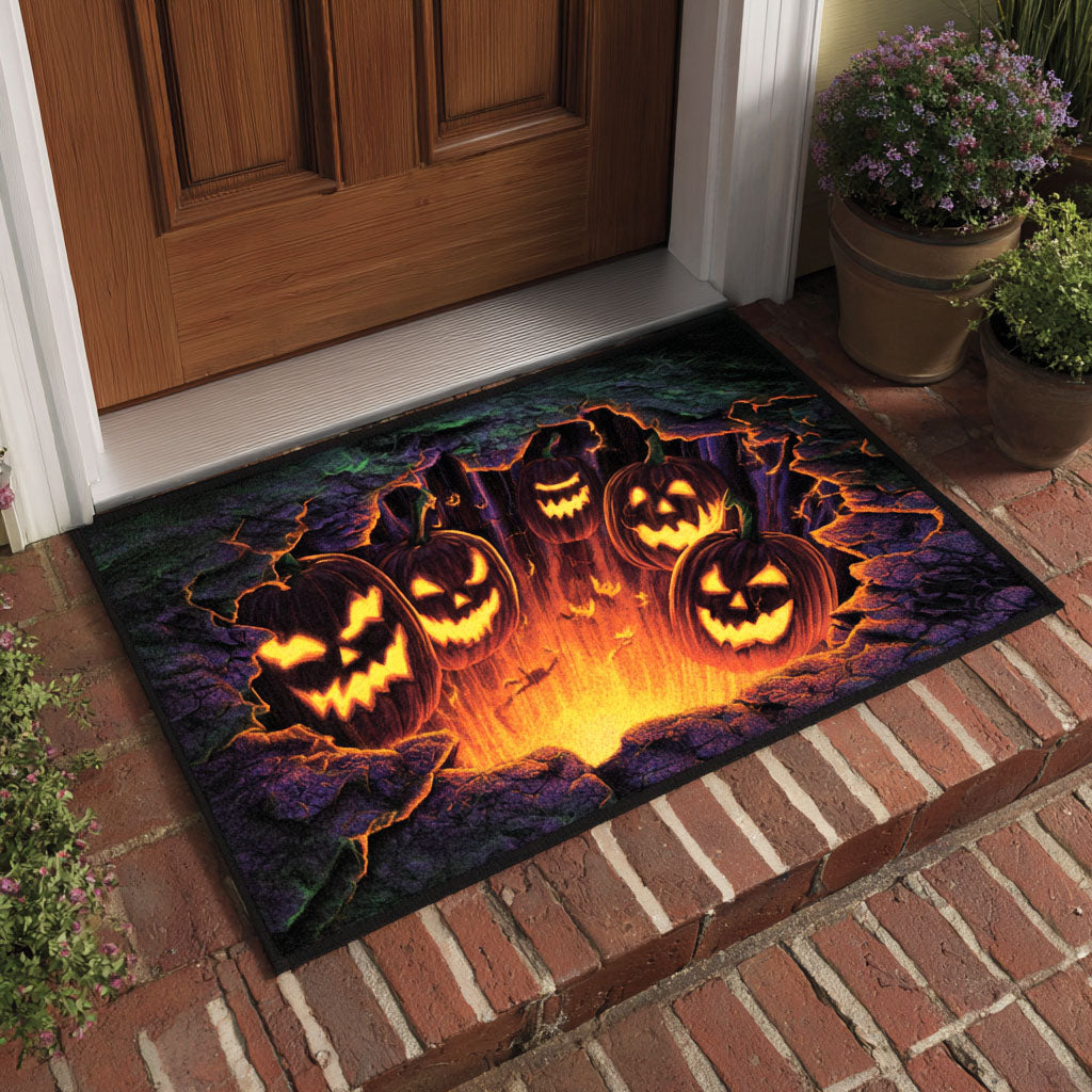 Inferno Pumpkin Doormat NCU0TD647