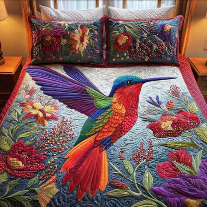 Jewel Flight 3-Piece Quilted Bedding Set NCU0TN77