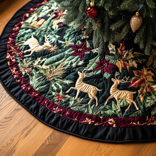 Joyful Journey Quilted Christmas Tree Skirt NCU0VH420