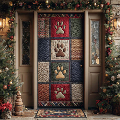 Joyful Paw Quilted Door Cover NCU0DH461