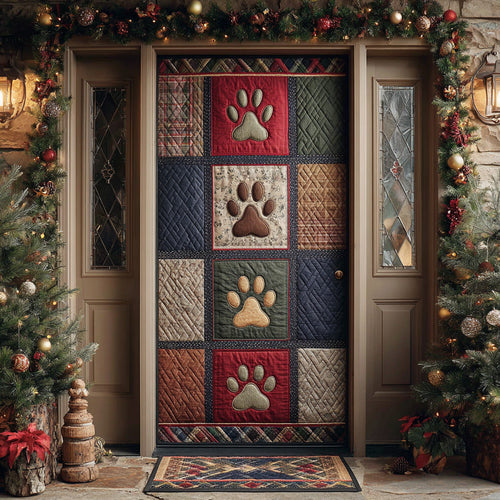 Joyful Paw Quilted Door Cover NCU0DH461