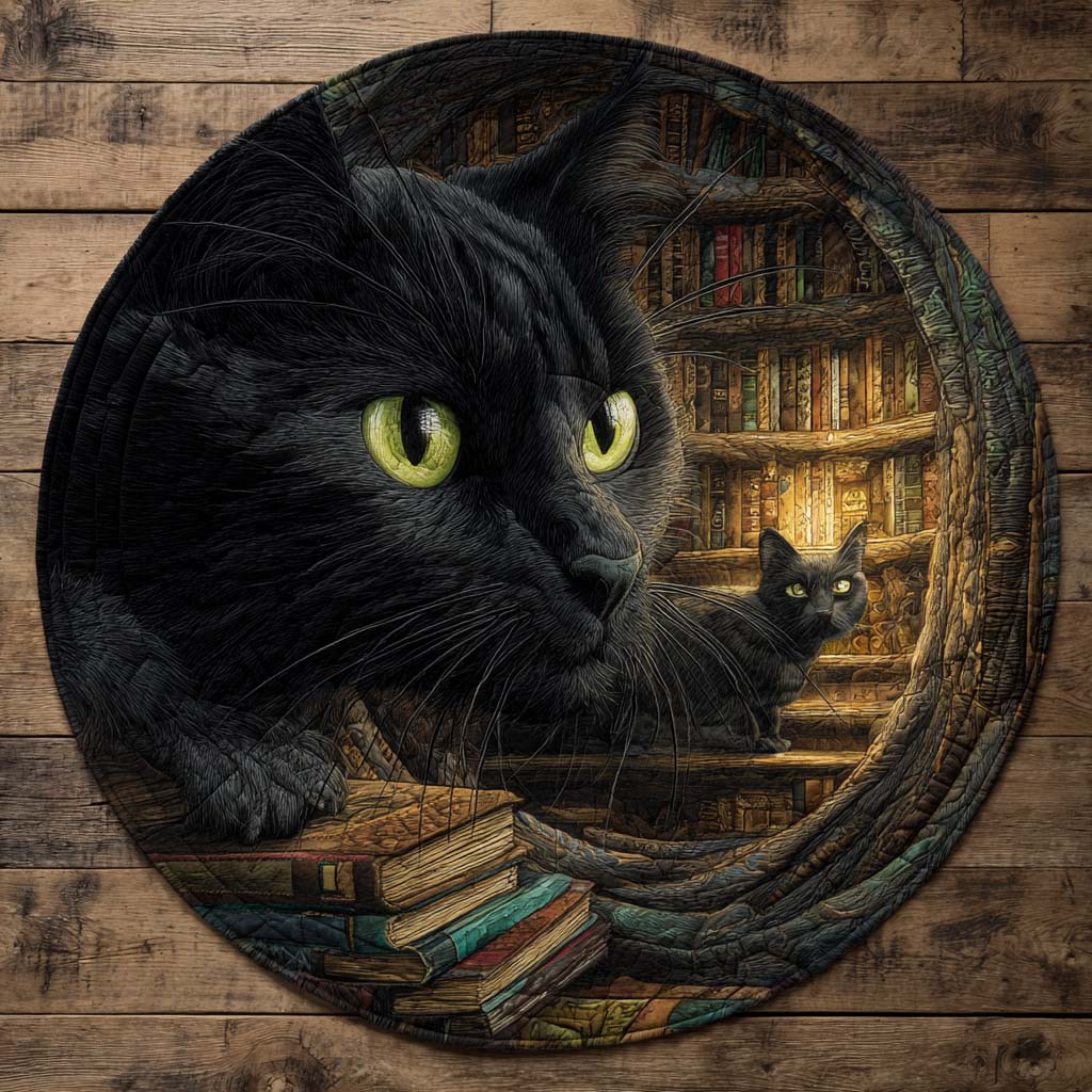 Keeper of Tomes Quilted Round Mat NCU0XD1035