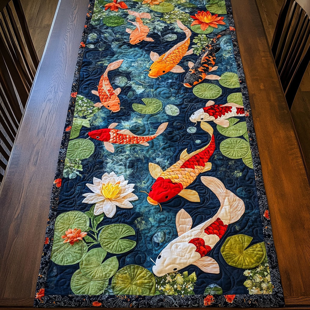 Koi Dream Quilted Table Runner NCU0DK7519