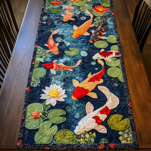 Koi Dream Quilted Table Runner NCU0DK7519
