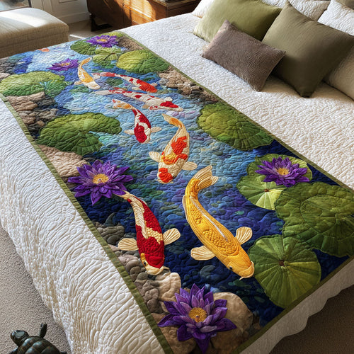 Koi Flow Quilted Bed Runner NCU0DK8844