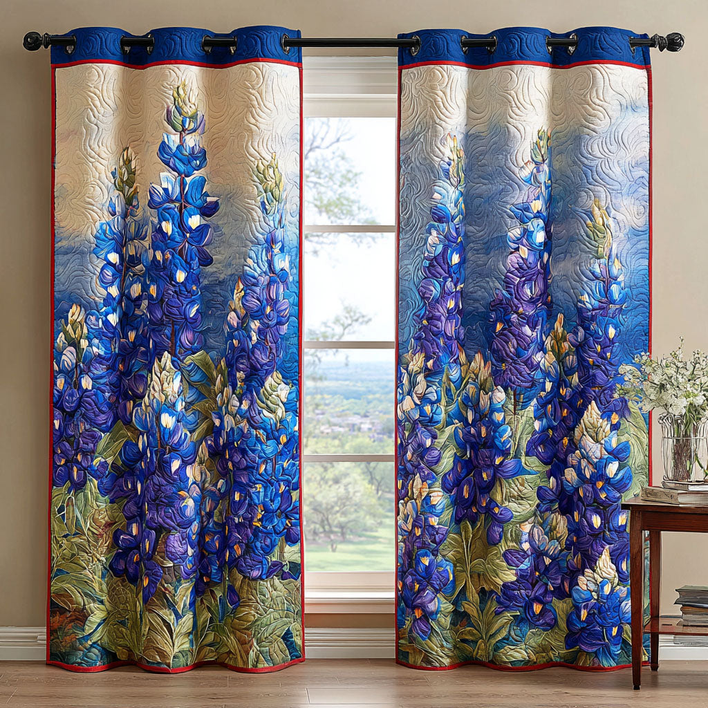Lone Star Bluebonnets Quilted Curtains NCU0TN200