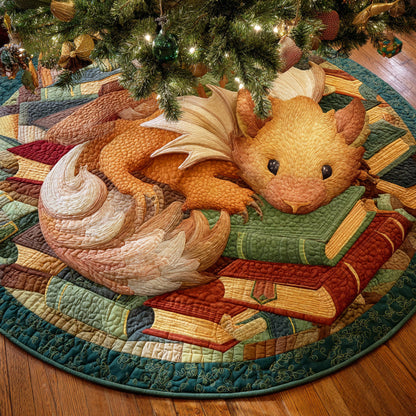 Lore Keeper Dragon Christmas Quilted Tree Skirt NCU0ND018