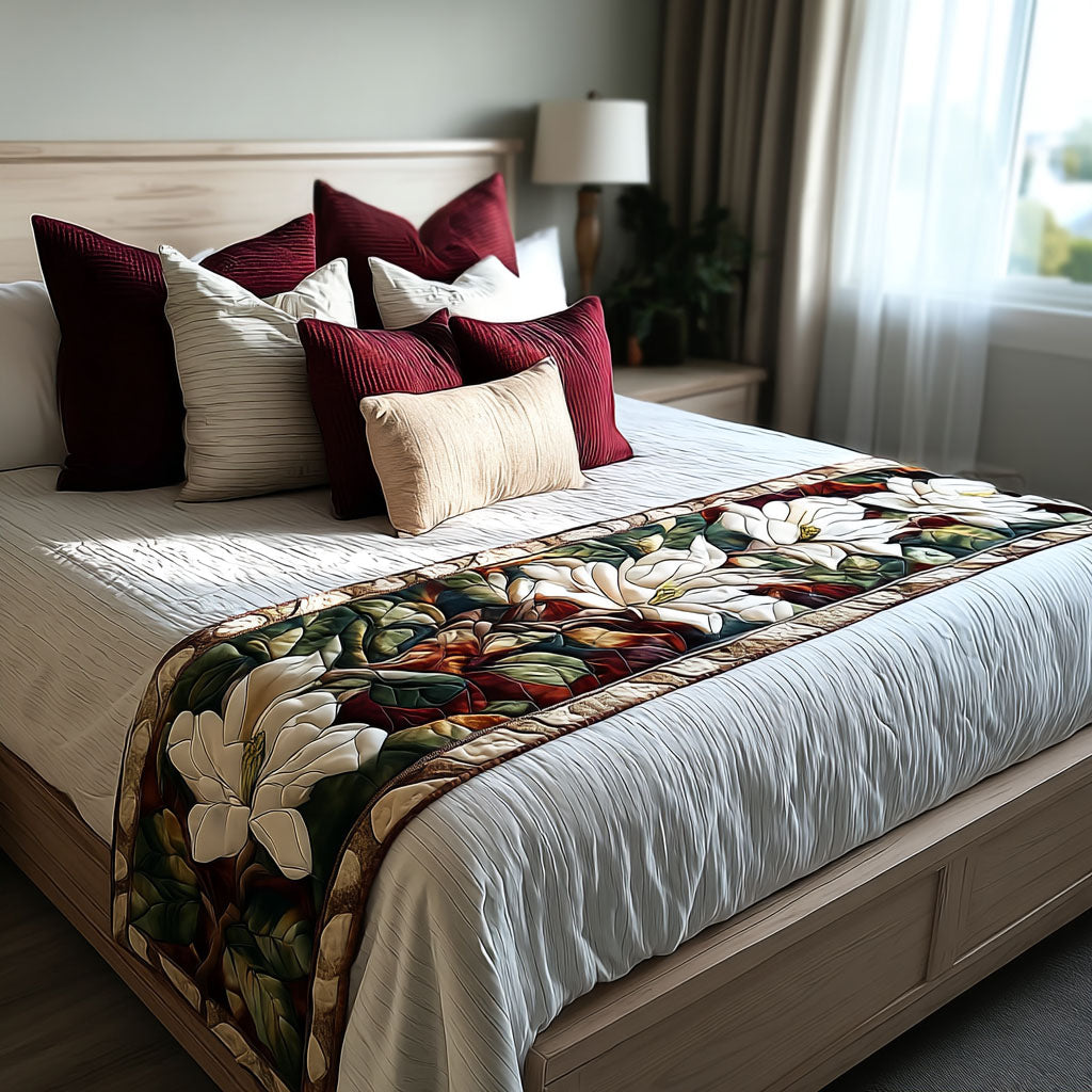 Magnolia Memories Quilted Bed Runner NCU0PT7892