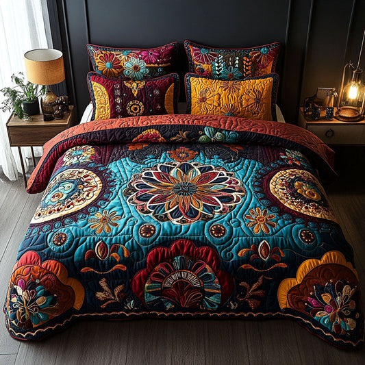 Mandala Dream 3-Piece Quilted Bedding Set NCU0PT7623