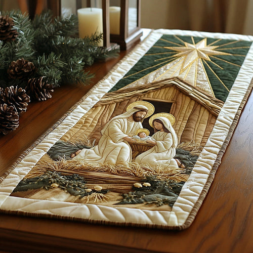 Manger Glory Quilted Table Runner NCU0DH613