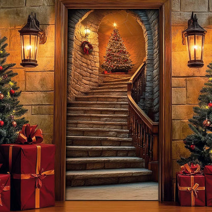 Mansion Stairs Quilted Door Cover NCU0TN23