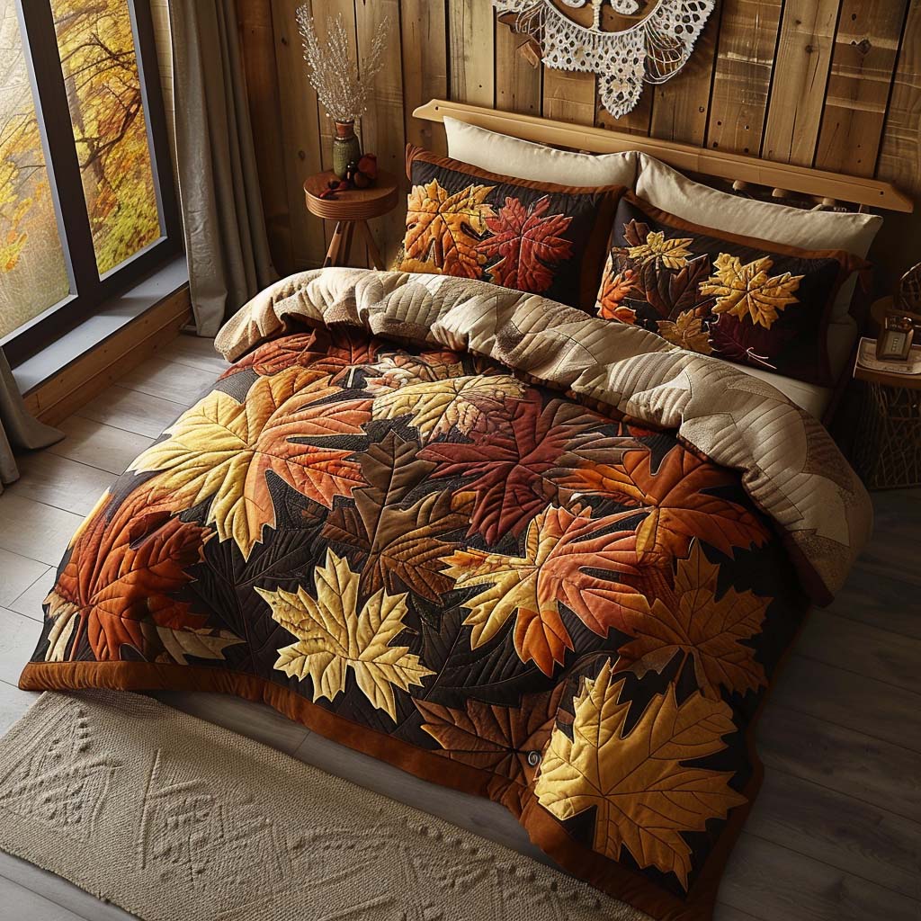 Maple Medley 3-Piece Quilted Bedding Set NCU0QQ018