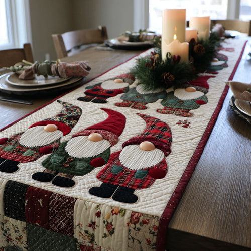 Merry Gnomeland Quilted Table Runner NCU0TP0061