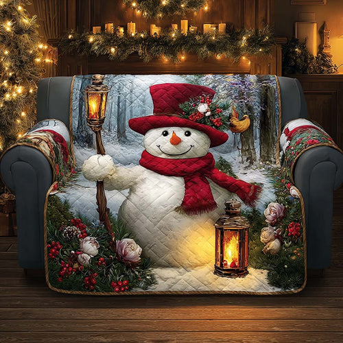 Merry Snowman Quilt Quilted Sofa Cover NCU0QQ114