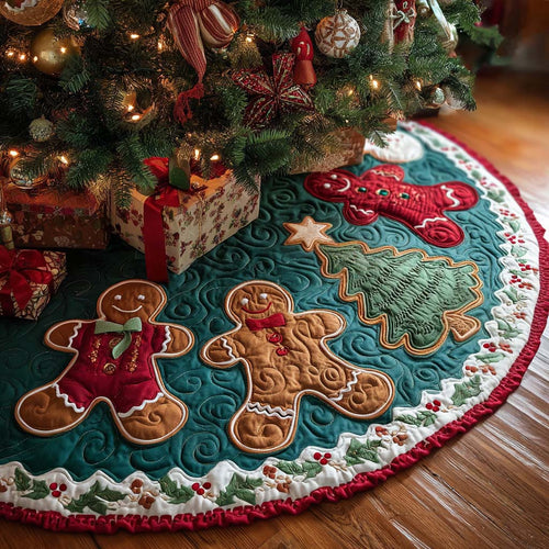 Merry Spirit Christmas Quilted Tree Skirt NCU0TN93