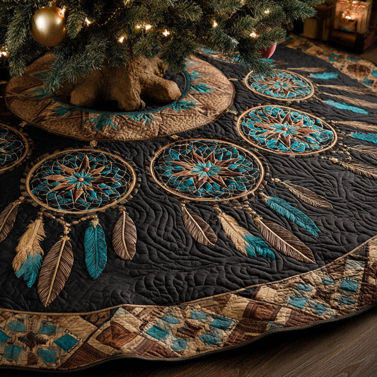 Midnight Dreamcatcher Christmas Quilted Tree Skirt NCU0TV909