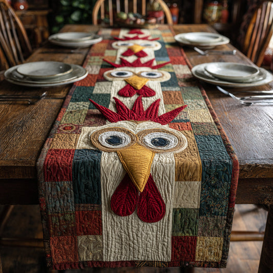 Modern Chicken Quilted Table Runner NCU0HNH345