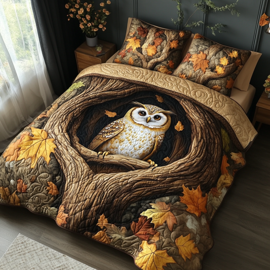 Moonlight Watcher 3-Piece Quilted Bedding Set NCU0NL054