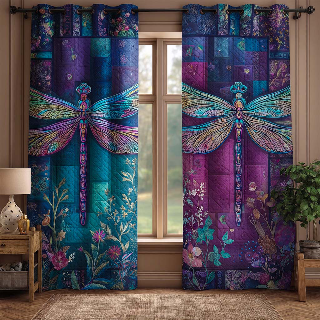 Moonlit Bloom Serenade Quilted Curtains NCU0NXD869