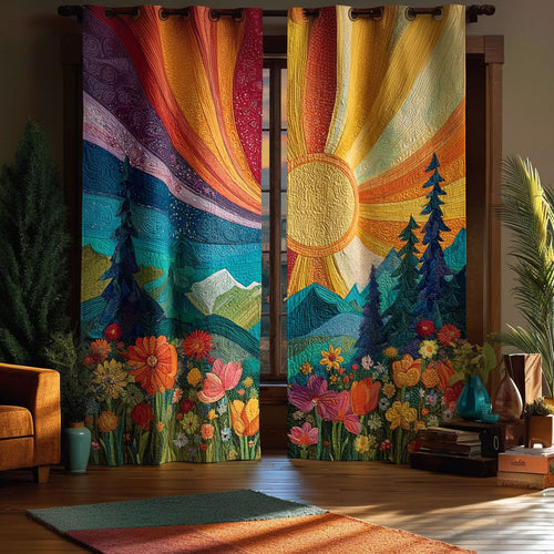 Mountain Bloom Serenade Quilted Curtains NCU0TP0116