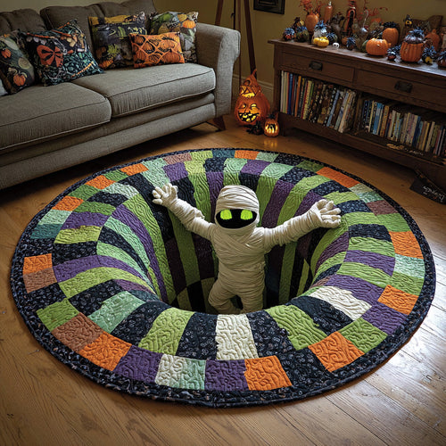 Mummy Hollow Quilted Round Mat NCU0DV7631