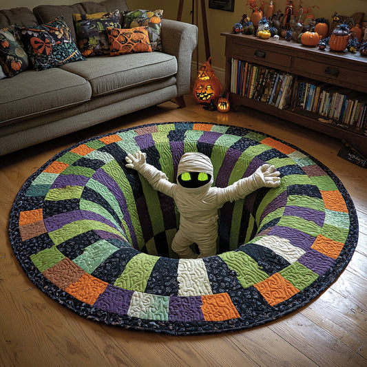 Mummy Hollow Quilted Round Mat NCU0DV7631