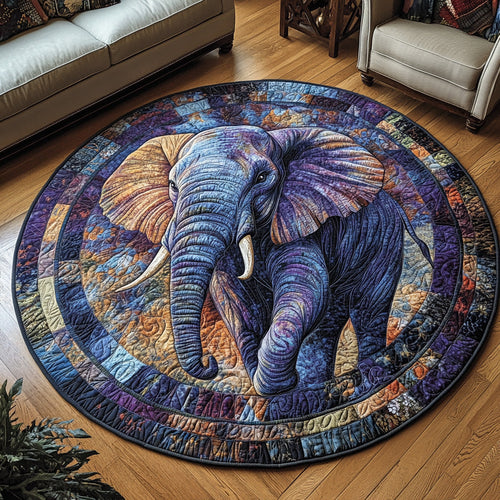 Mystic Elephant Quilted Round Mat NCU0DV6688