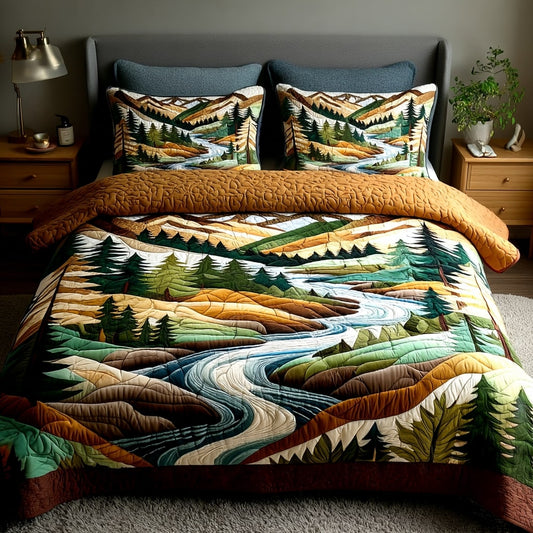 Nature Harmony Haven 3-Piece Quilted Bedding Set NCU0NL022