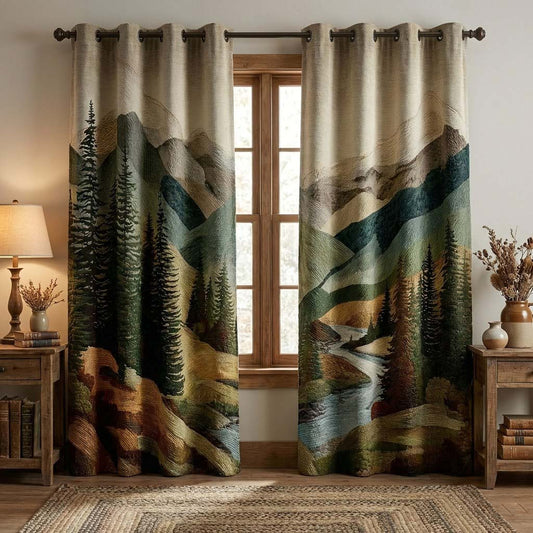 Nature Tranquility Quilted Curtains NCU0QQ229