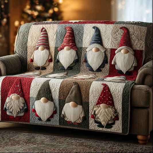 Nordic Gnome Parade Quilted Sofa Cover NCU0DH477