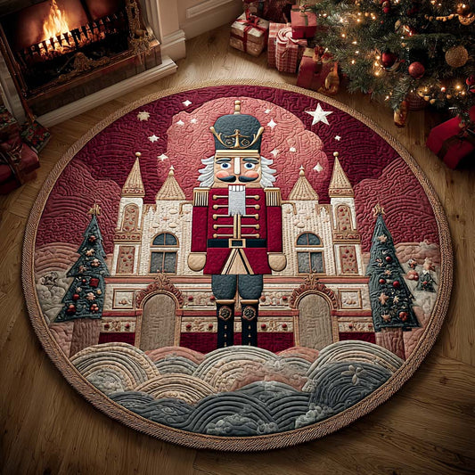 Nutcracker Castle Scene Quilted Round Mat NCU0QQ084