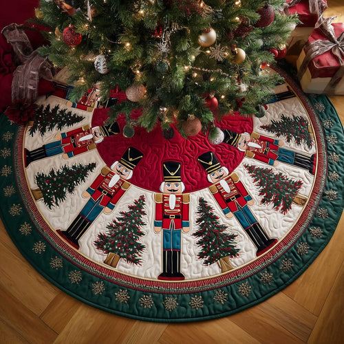 Nutcracker Charm Christmas Quilted Tree Skirt NCU0HT207