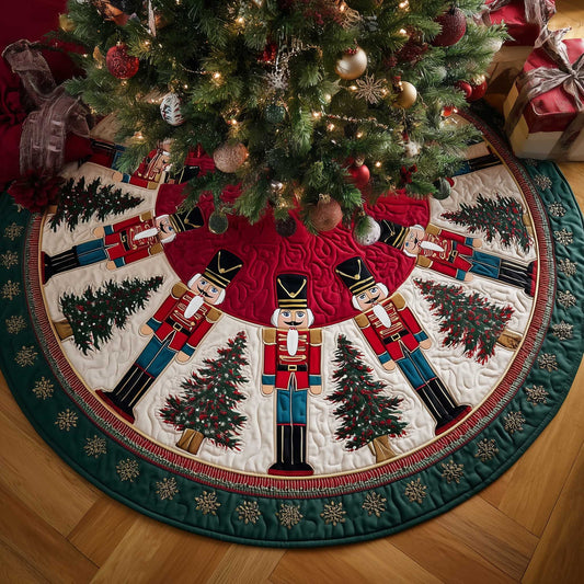 Nutcracker Charm Christmas Quilted Tree Skirt NCU0HT207