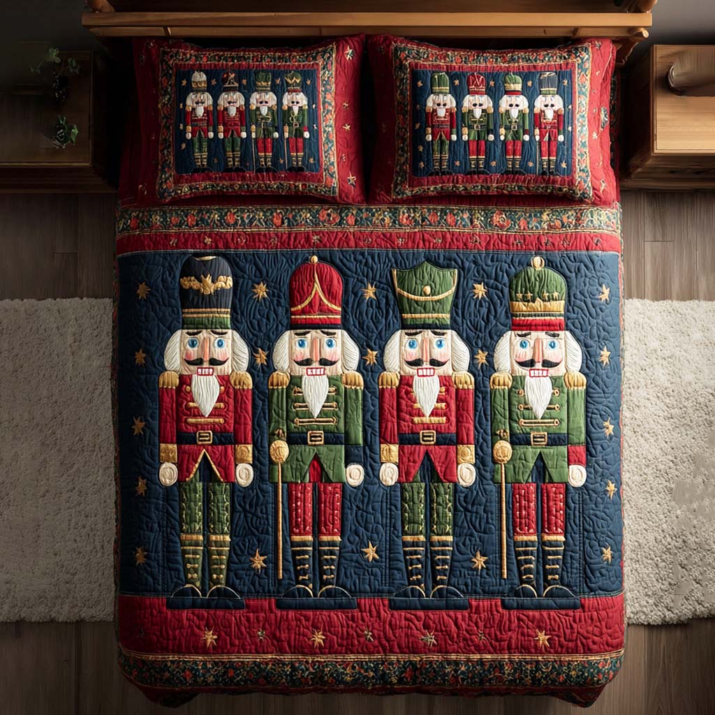 Nutcracker Dreams 3-Piece Quilted Bedding Set NCU0HT038