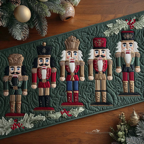 Nutcracker Lineup Quilted Table Runner NCU0TP0064