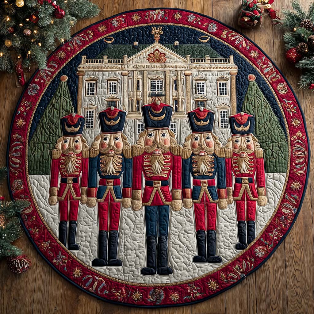 Nutcracker Mansion Quilted Round Mat NCU0QQ087