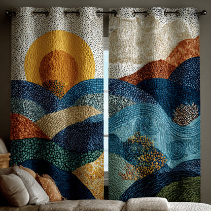 Ocean Sun Quilted Curtains NCU0DH723