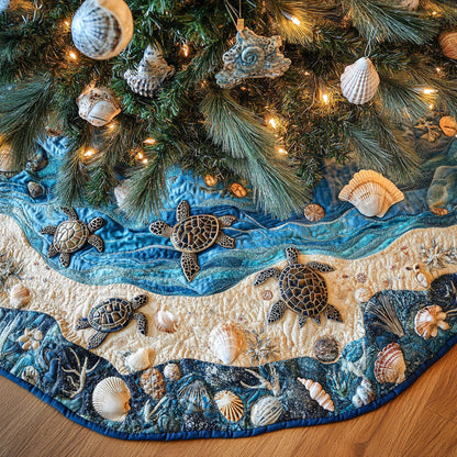 Ocean Voyager Christmas Quilted Tree Skirt NCU0PT2488