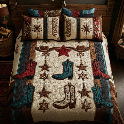 Old Saddle Row 3-Piece Quilted Bedding Set NCU0TP0084