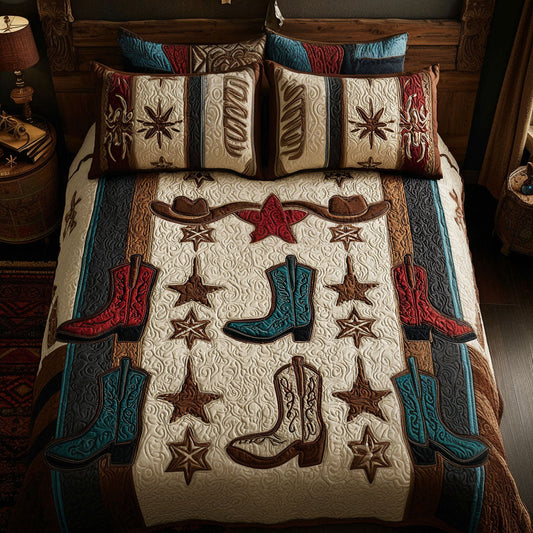 Old Saddle Row 3-Piece Quilted Bedding Set NCU0TP0084