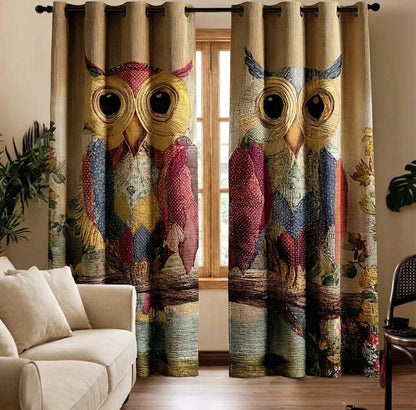 Owl Harmony Quilted Curtains NCU0QQ210