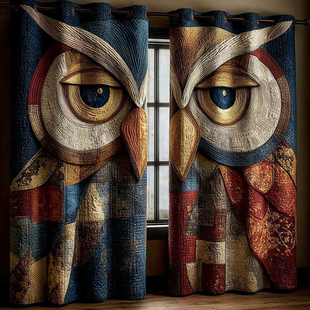 Owl Serenity Quilted Curtains NCU0QQ213