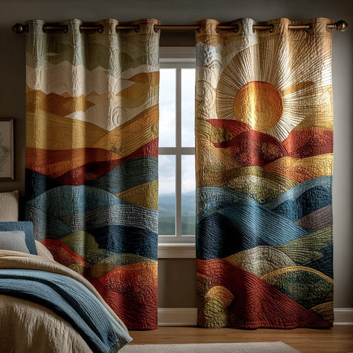 Painted Horizon Quilted Curtains NCU0DH727