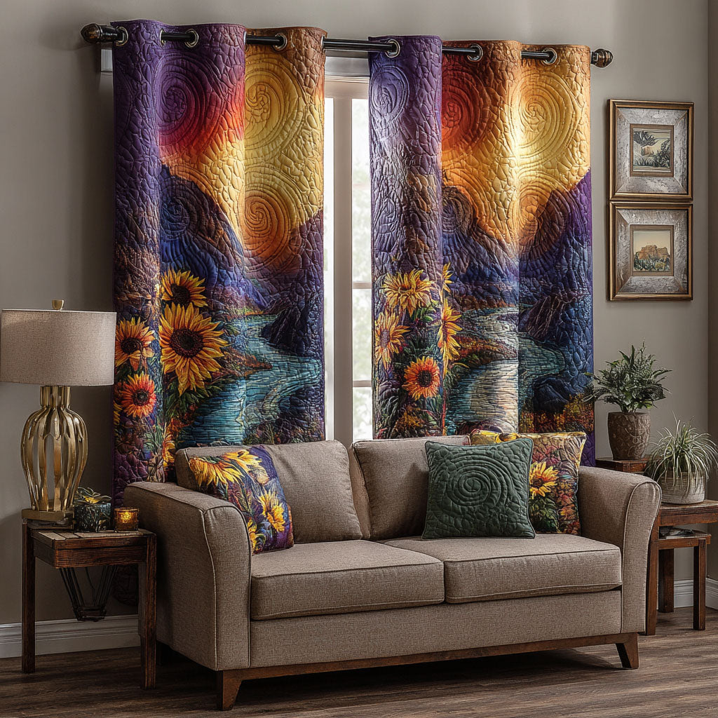 Painted Peace Valley Quilted Curtains NCU0TP0096