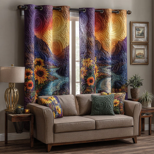 Painted Peace Valley Quilted Curtains NCU0TP0096