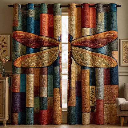 Patchwork Dragonfly Quilted Curtains NCU0QQ169